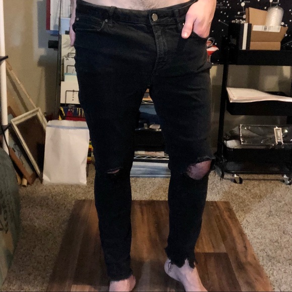 Articles Of Society Other - Black Grunge Stretch Pants